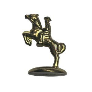 Rider Horse Monopoly Board Game Token Replacement Piece Gold Tone u